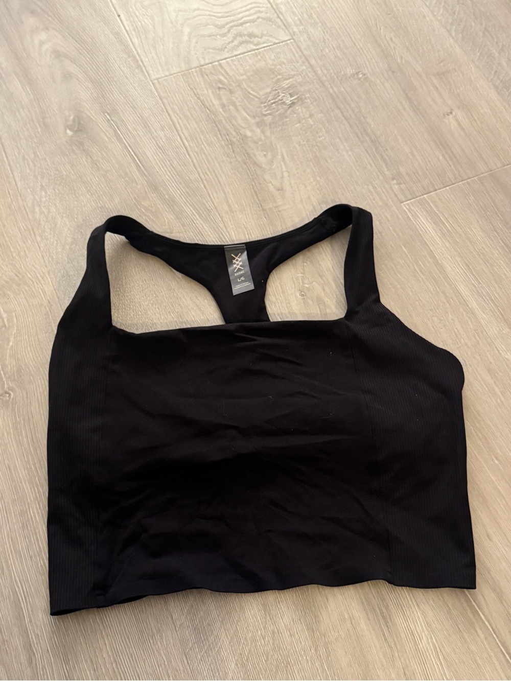 RHONE Black High-Cut sports bra